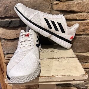 Adidas White and Black court jam‎ Athletic Shoes men’s size 11 1/2